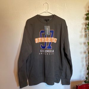 Prettylittlething Charcoal Athletic Slogan Sweater, Size XL